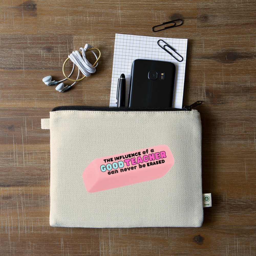 Good Teacher (colorful): Carry All Pouch - natural