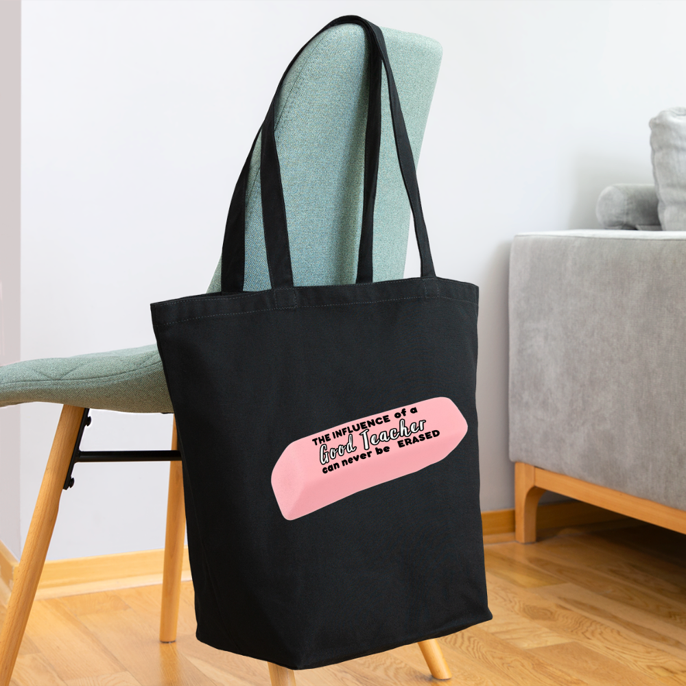 Good Teacher (in script): Eco-Friendly Cotton Tote - black