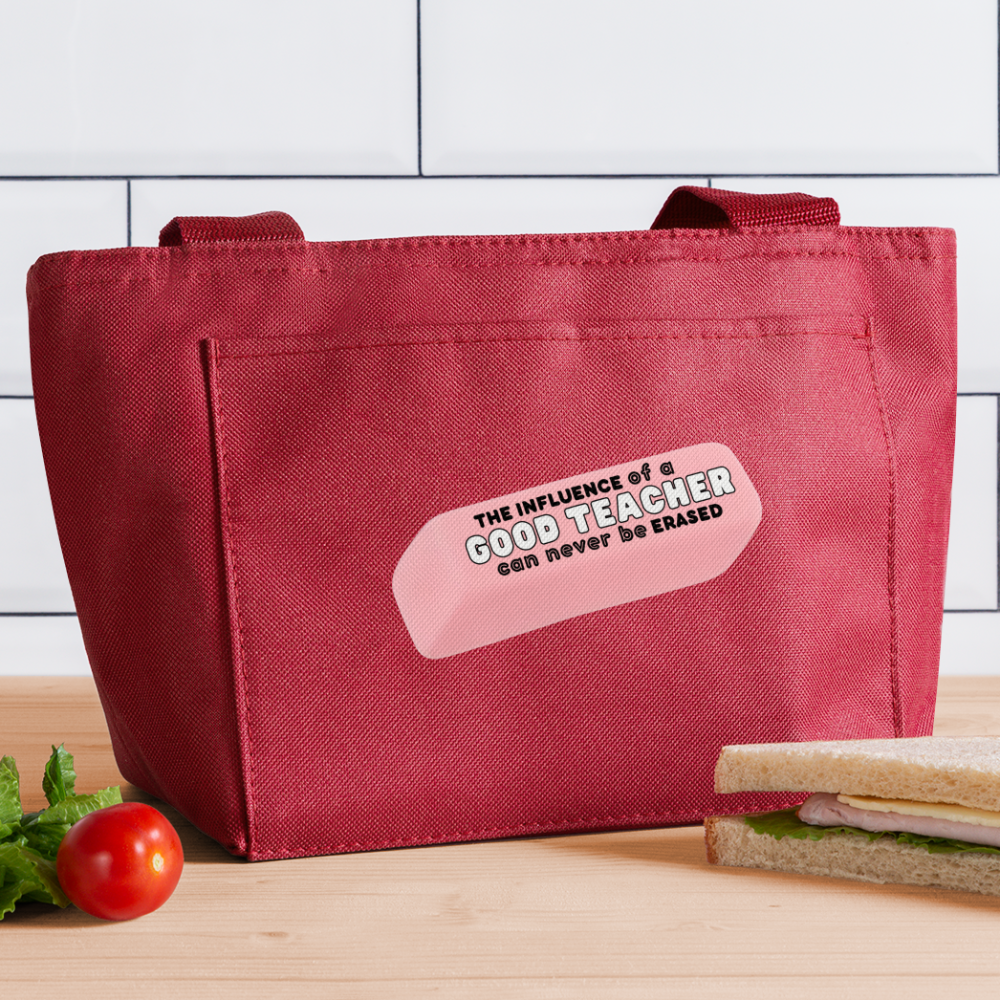 Good Teacher (in white):  Lunch Bag - red