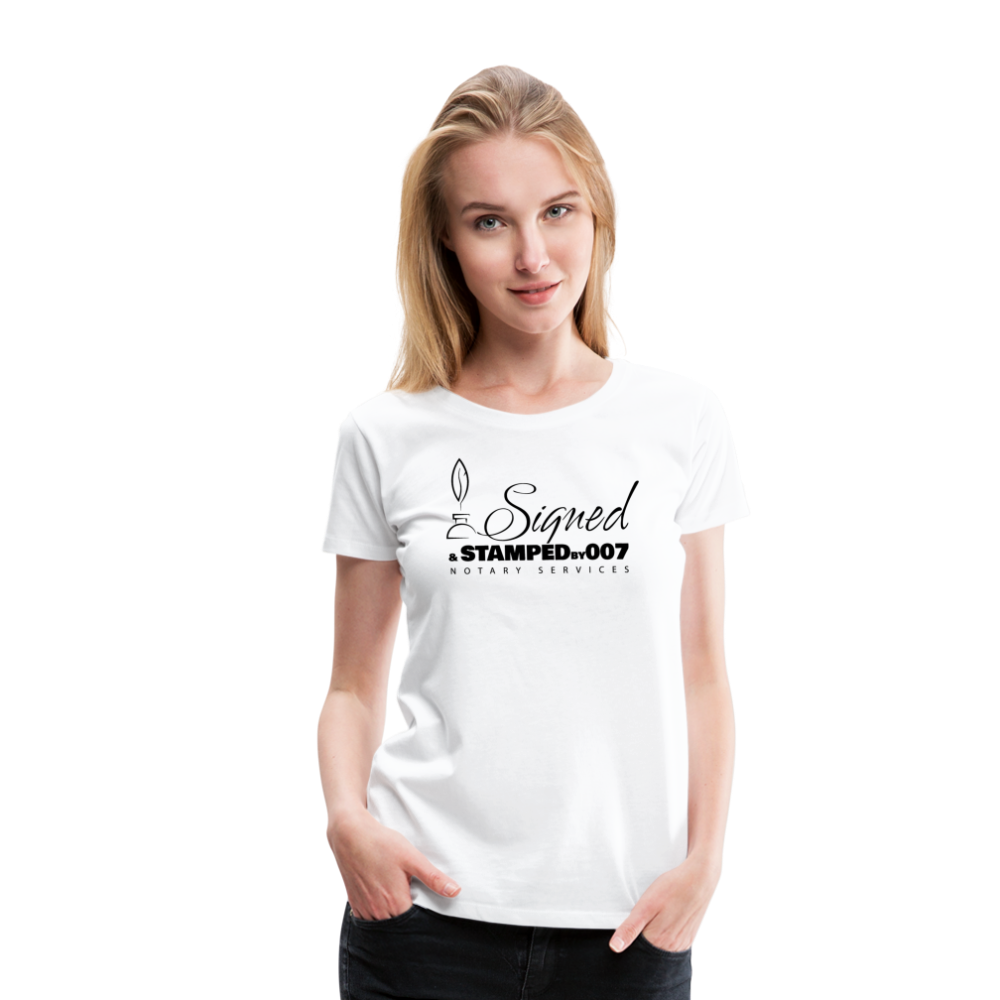 Black SS Women’s Premium T-Shirt - white