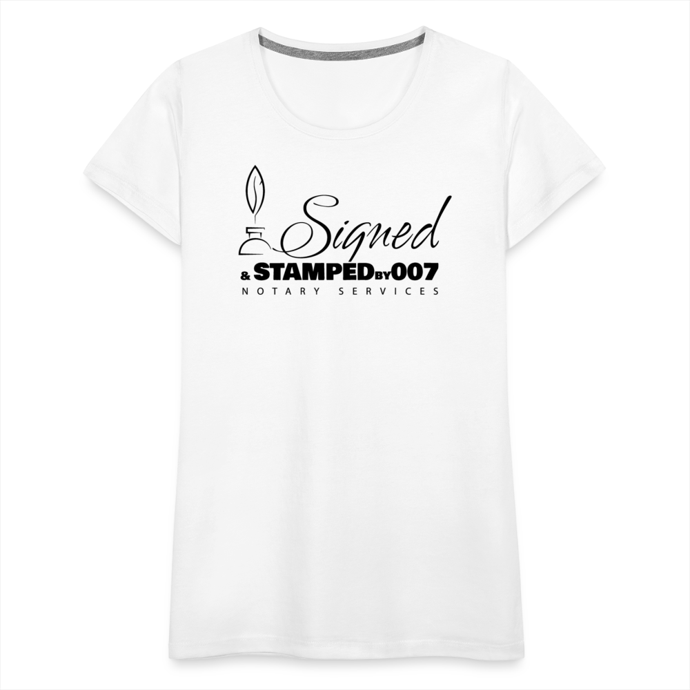 Black SS Women’s Premium T-Shirt - white