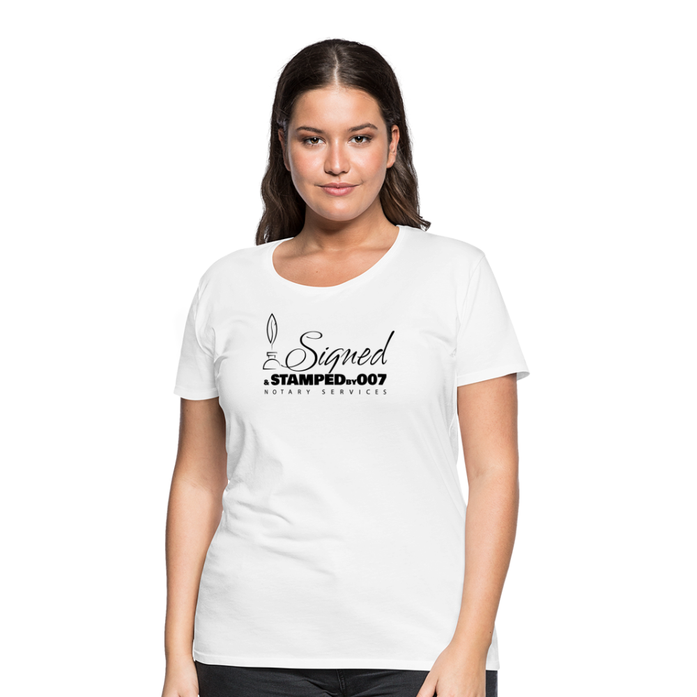 Black SS Women’s Premium T-Shirt - white