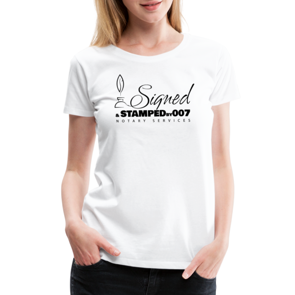 Black SS Women’s Premium T-Shirt - white