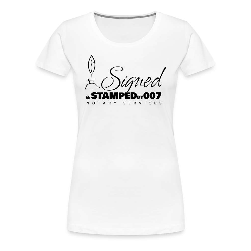 Black SS Women’s Premium T-Shirt - white