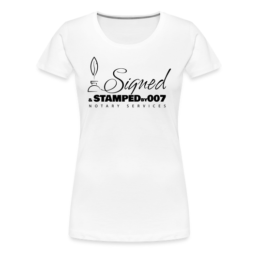 Black SS Women’s Premium T-Shirt - white