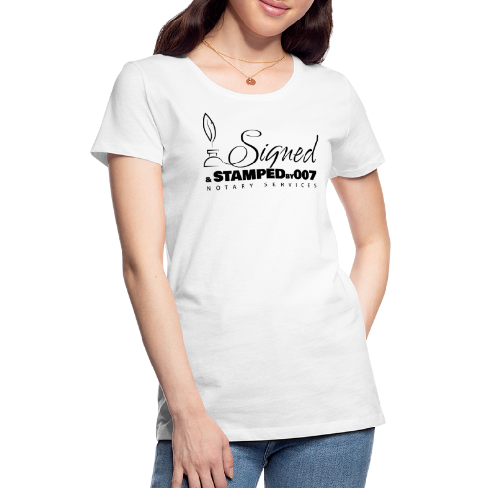 Black SS Women’s Premium T-Shirt - white