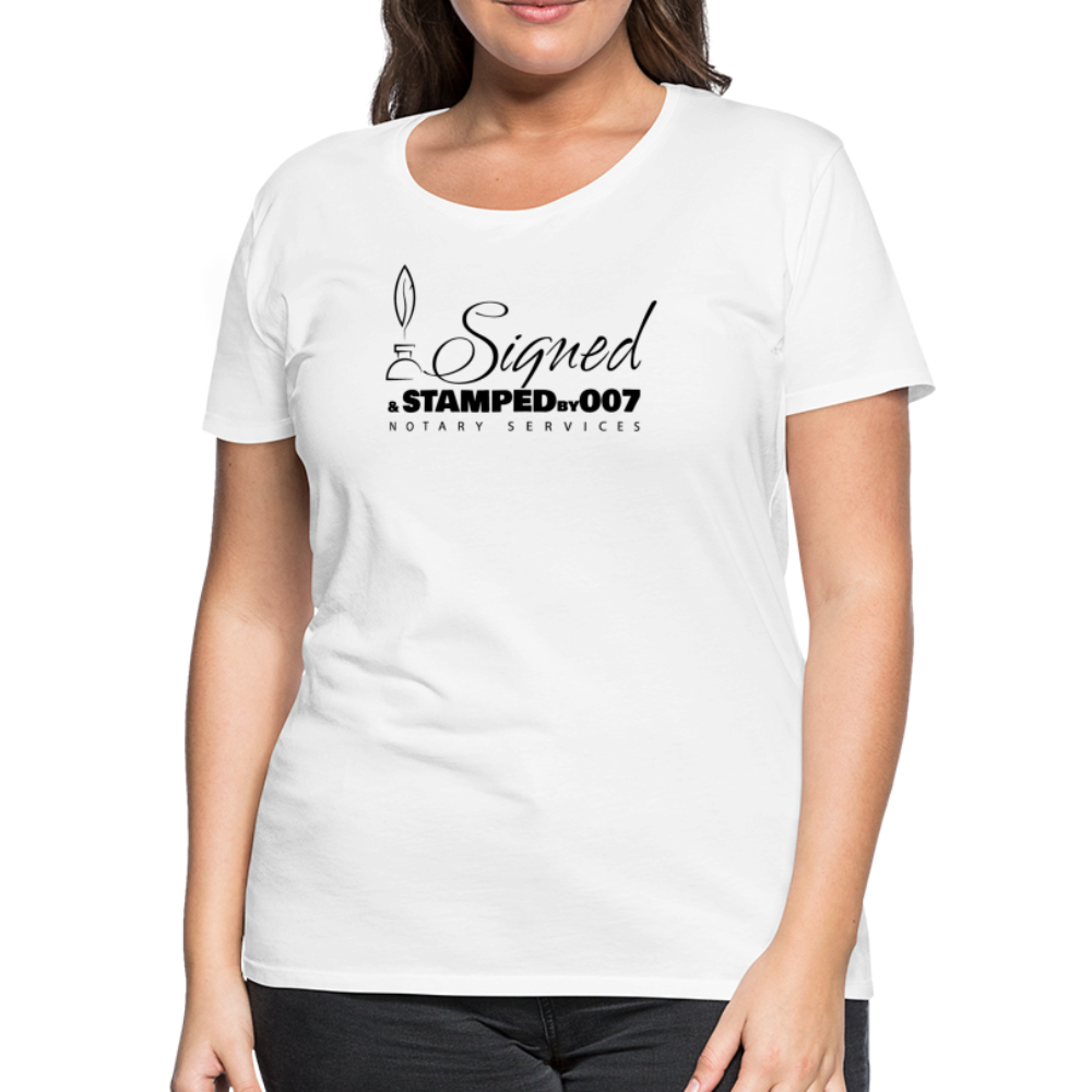 Black SS Women’s Premium T-Shirt - white