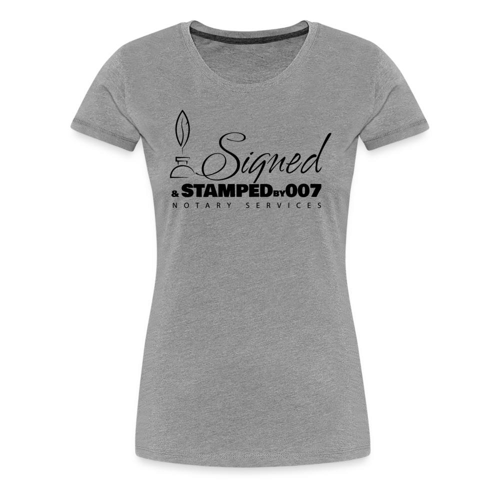 Black SS Women’s Premium T-Shirt - heather gray