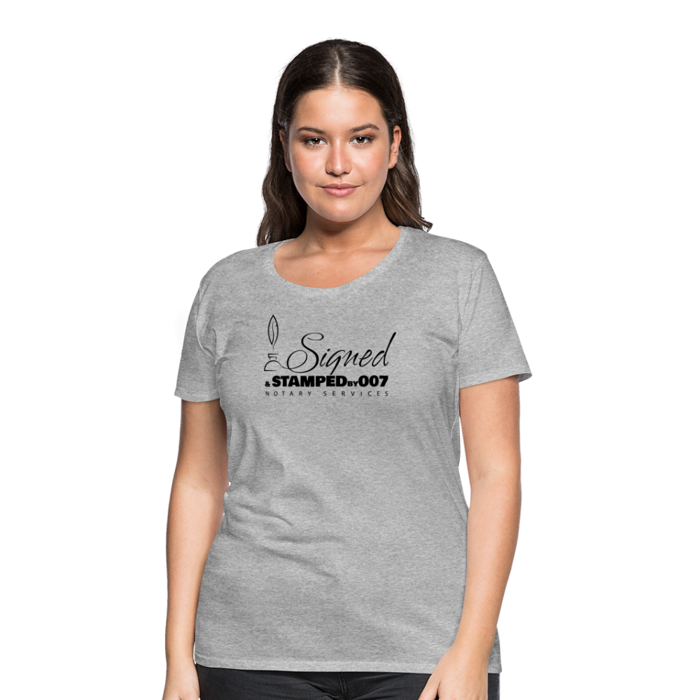 Black SS Women’s Premium T-Shirt - heather gray