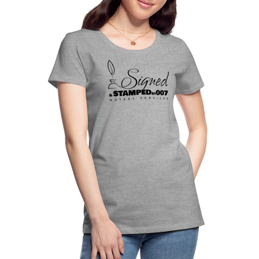 Black SS Women’s Premium T-Shirt - heather gray