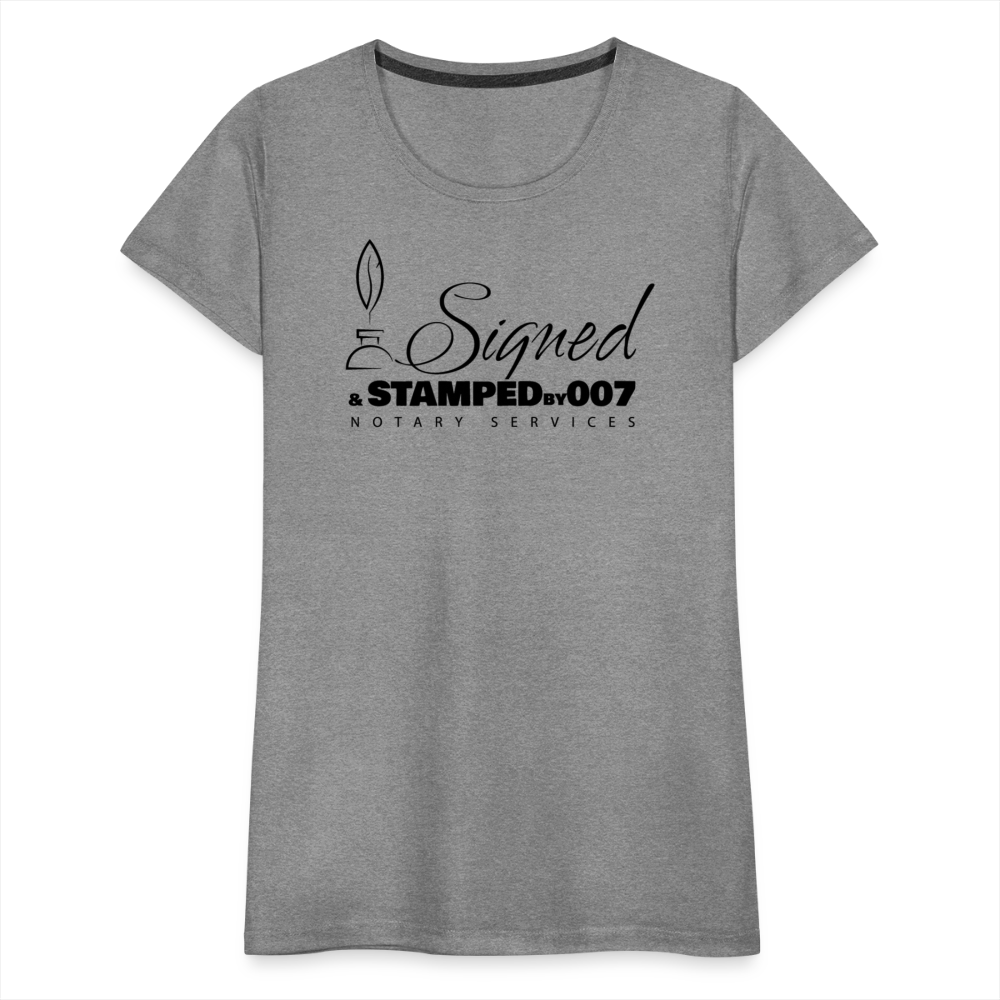 Black SS Women’s Premium T-Shirt - heather gray