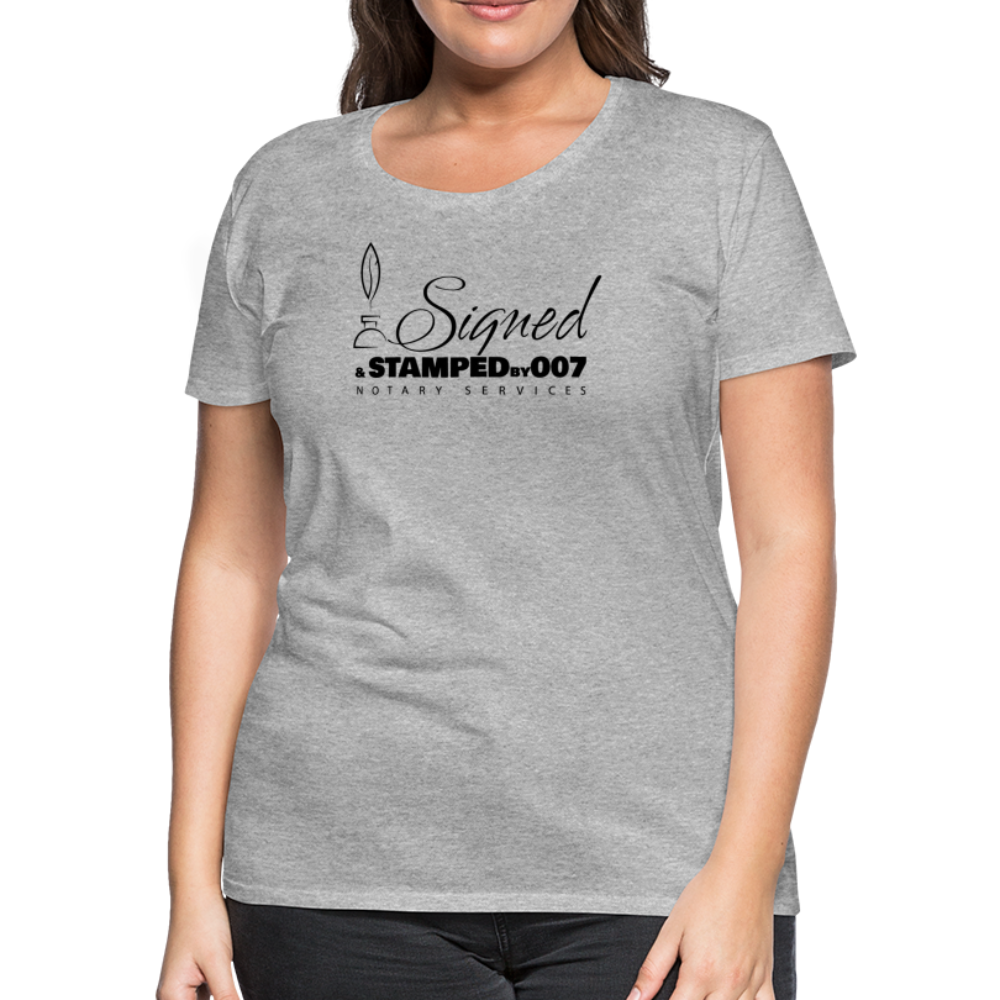 Black SS Women’s Premium T-Shirt - heather gray