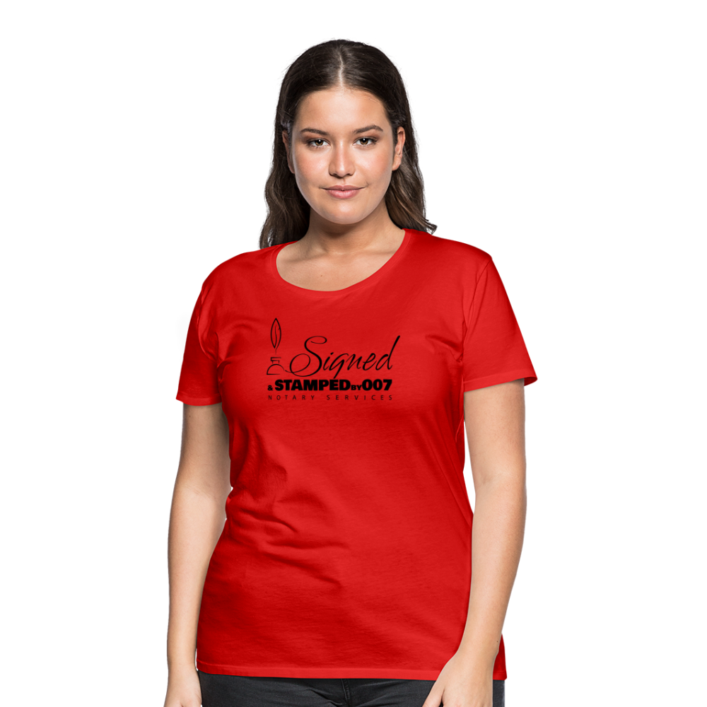 Black SS Women’s Premium T-Shirt - red