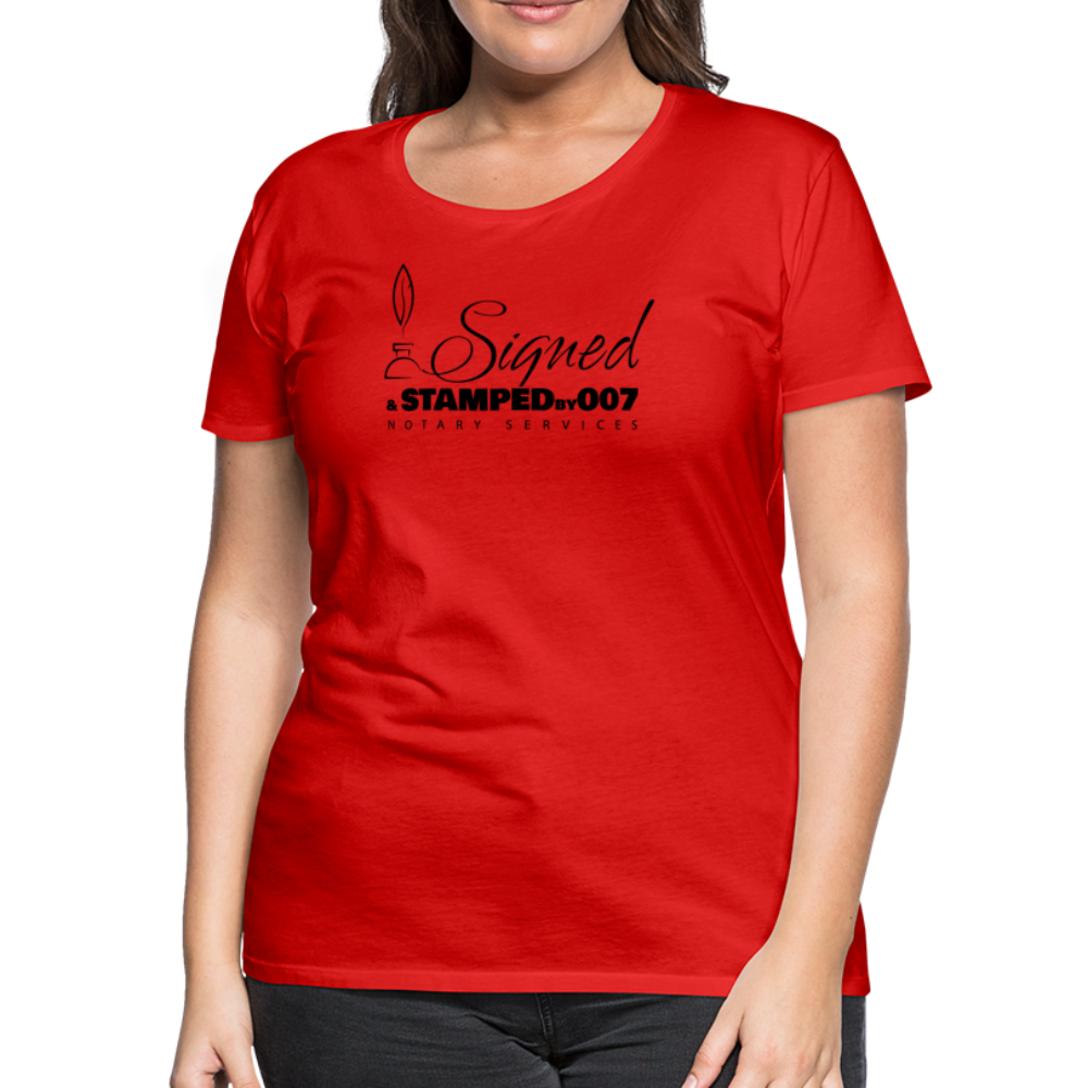 Black SS Women’s Premium T-Shirt - red