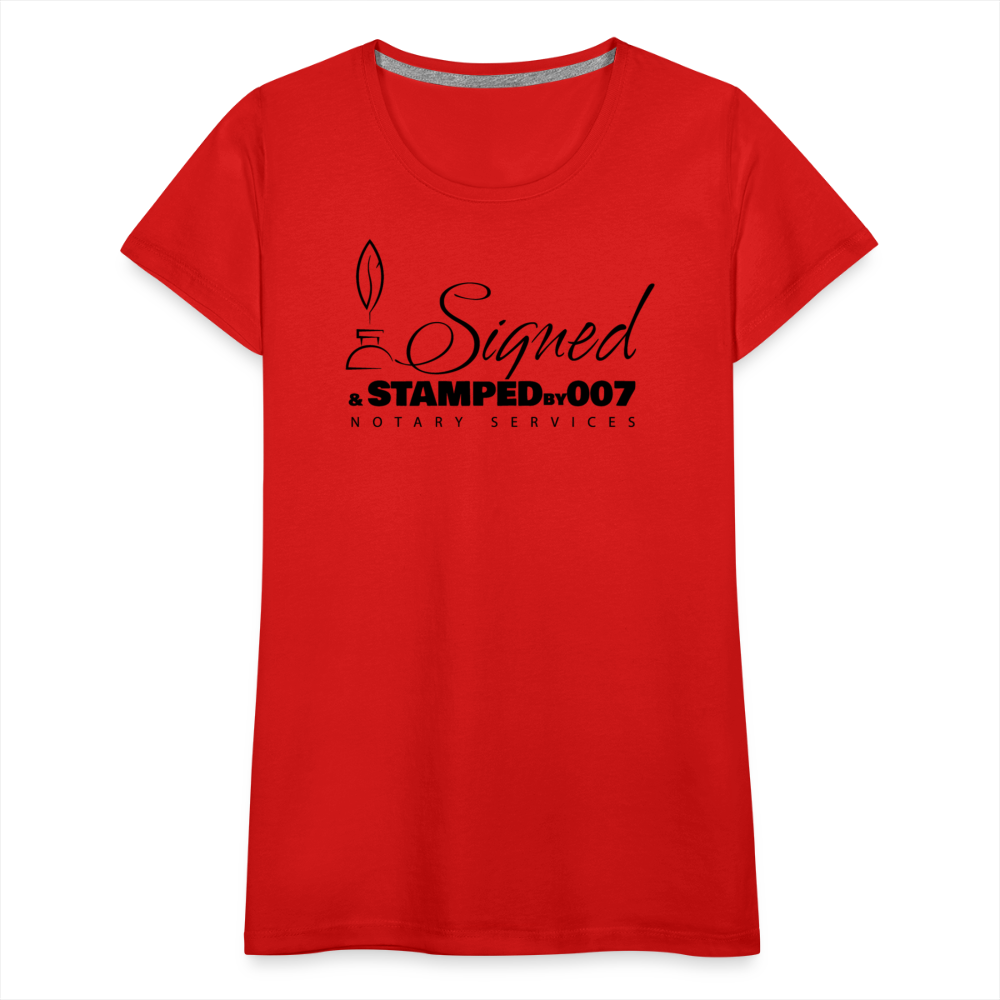 Black SS Women’s Premium T-Shirt - red