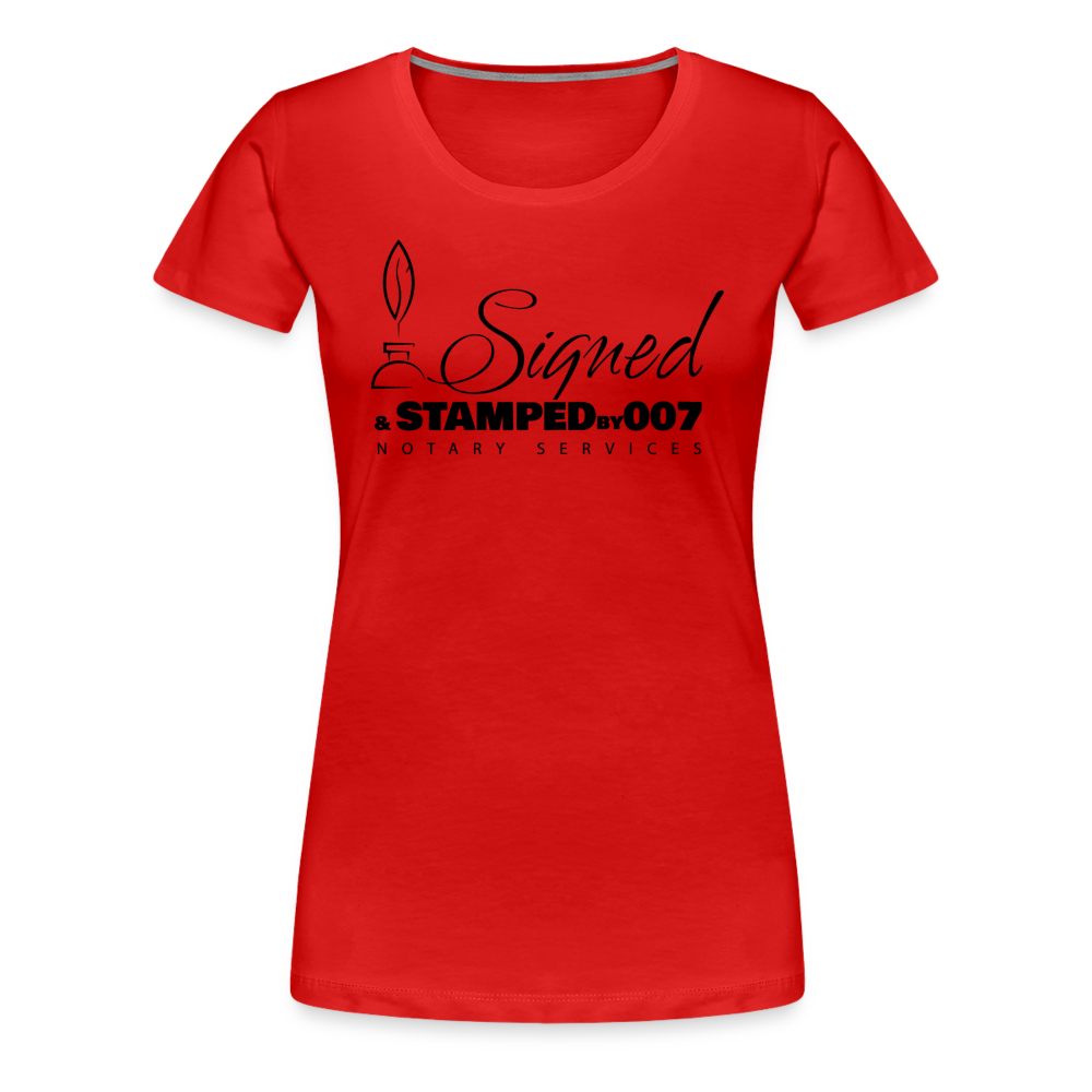 Black SS Women’s Premium T-Shirt - red