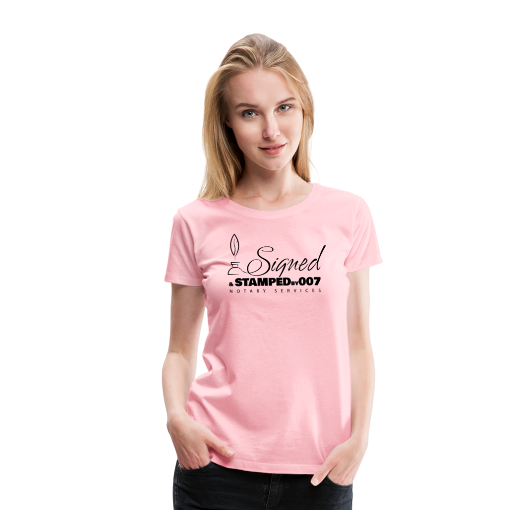 Black SS Women’s Premium T-Shirt - pink