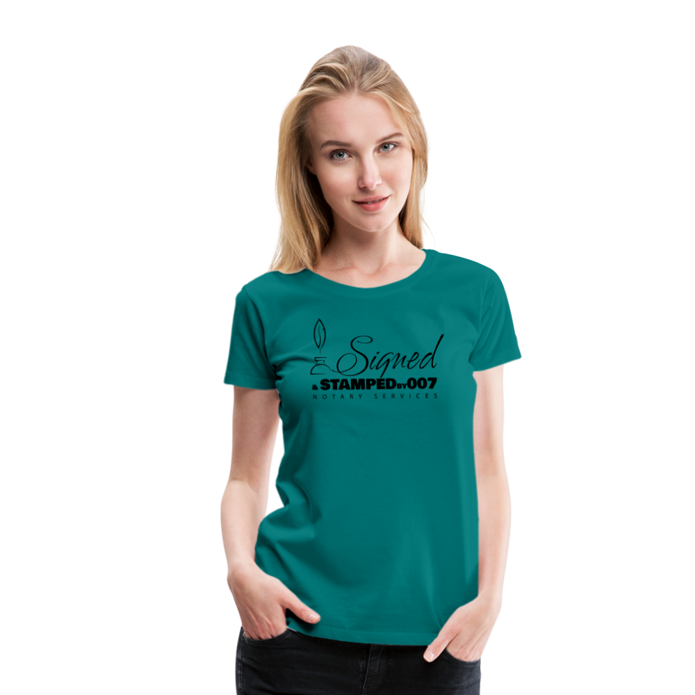 Black SS Women’s Premium T-Shirt - teal