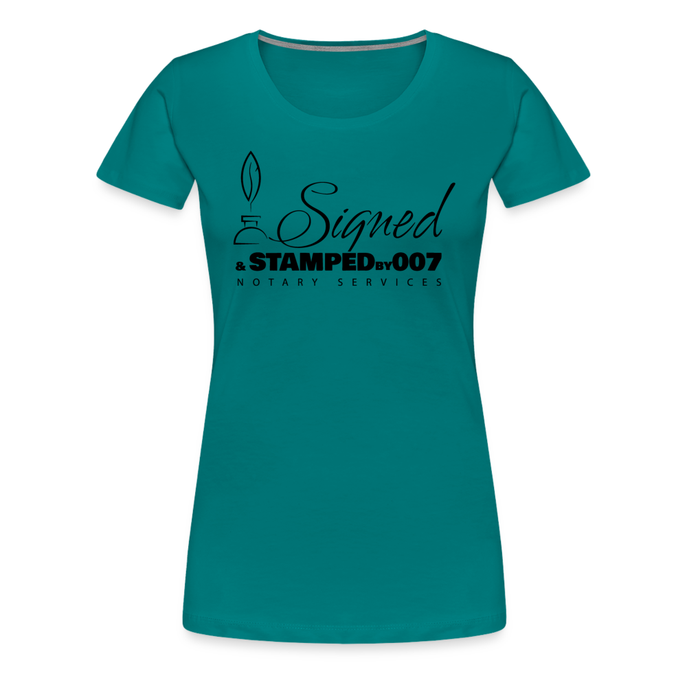 Black SS Women’s Premium T-Shirt - teal