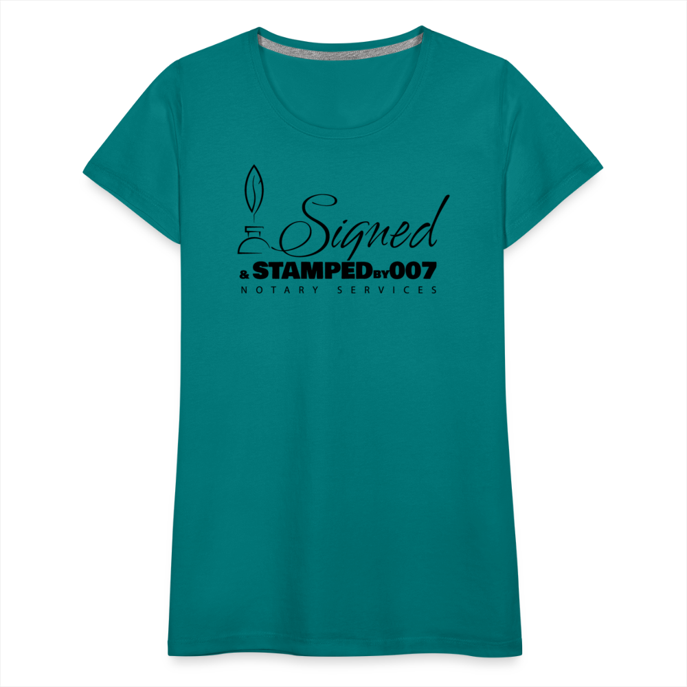 Black SS Women’s Premium T-Shirt - teal