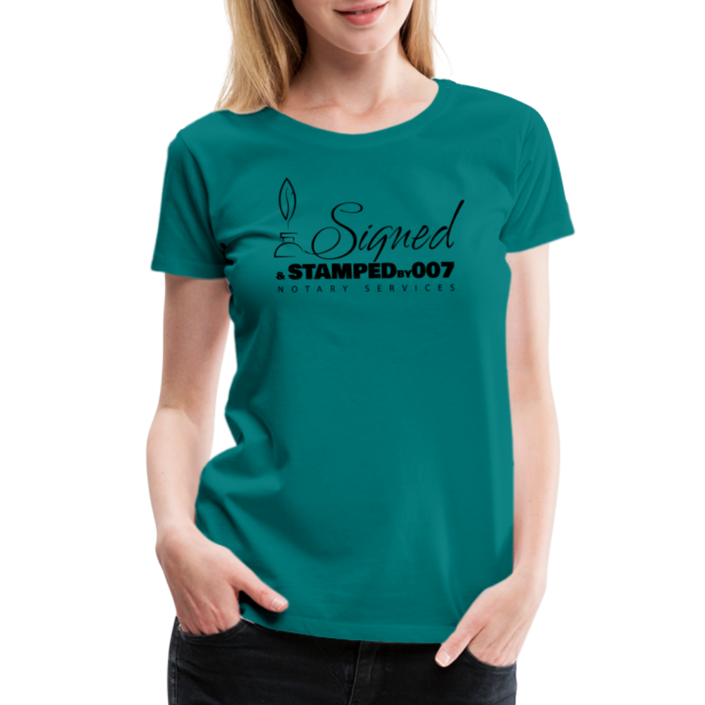 Black SS Women’s Premium T-Shirt - teal