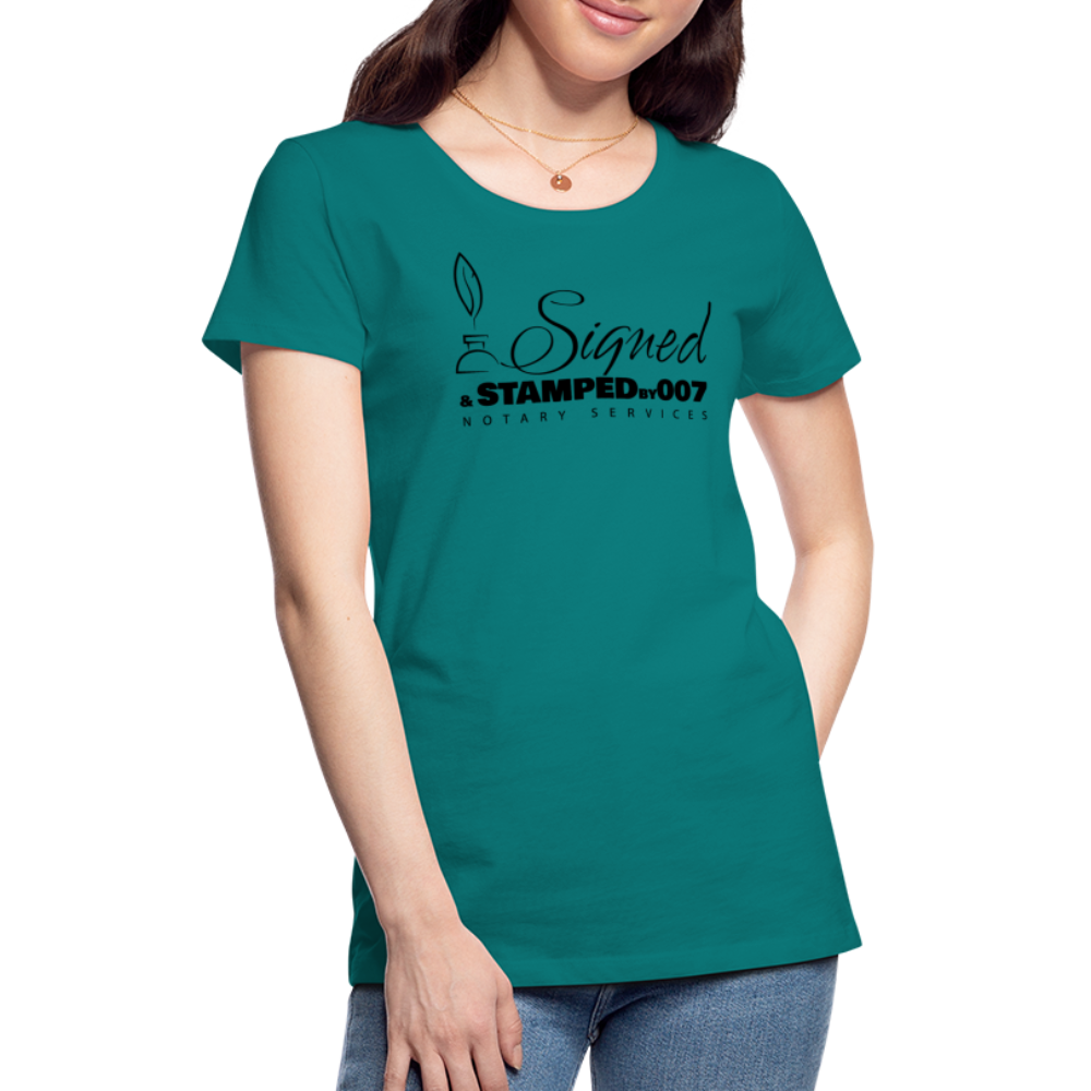 Black SS Women’s Premium T-Shirt - teal