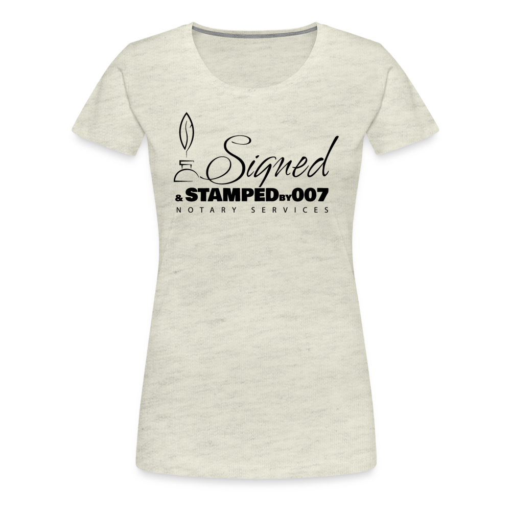 Black SS Women’s Premium T-Shirt - heather oatmeal