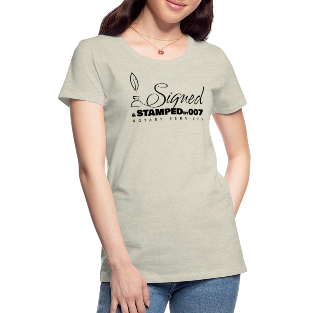 Black SS Women’s Premium T-Shirt - heather oatmeal