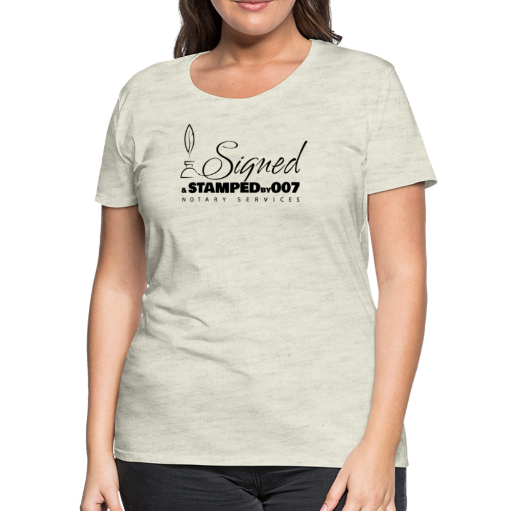 Black SS Women’s Premium T-Shirt - heather oatmeal