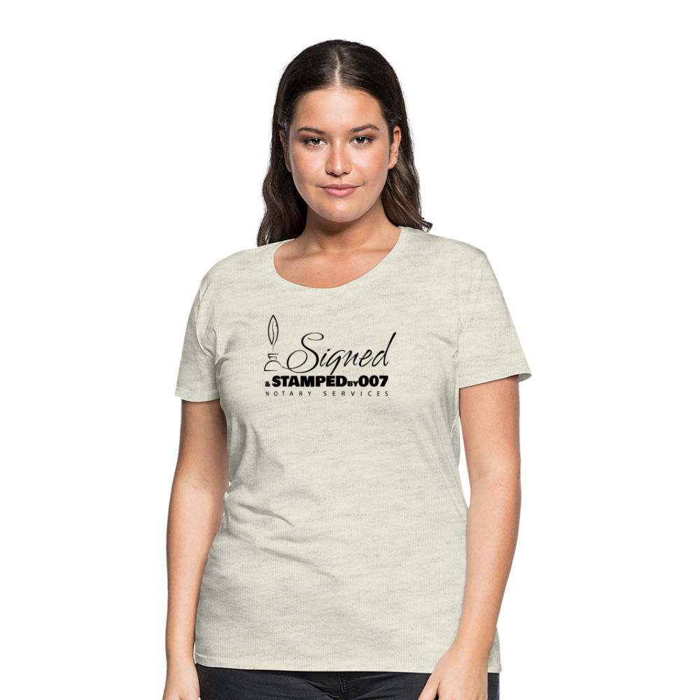 Black SS Women’s Premium T-Shirt - heather oatmeal