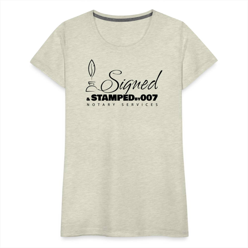 Black SS Women’s Premium T-Shirt - heather oatmeal