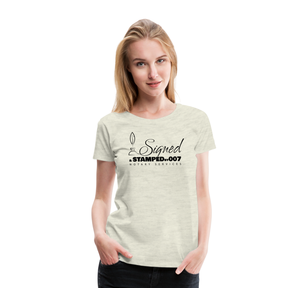 Black SS Women’s Premium T-Shirt - heather oatmeal