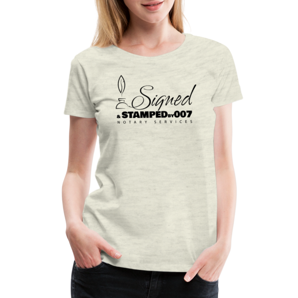 Black SS Women’s Premium T-Shirt - heather oatmeal