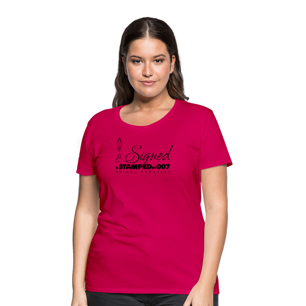 Black SS Women’s Premium T-Shirt - dark pink