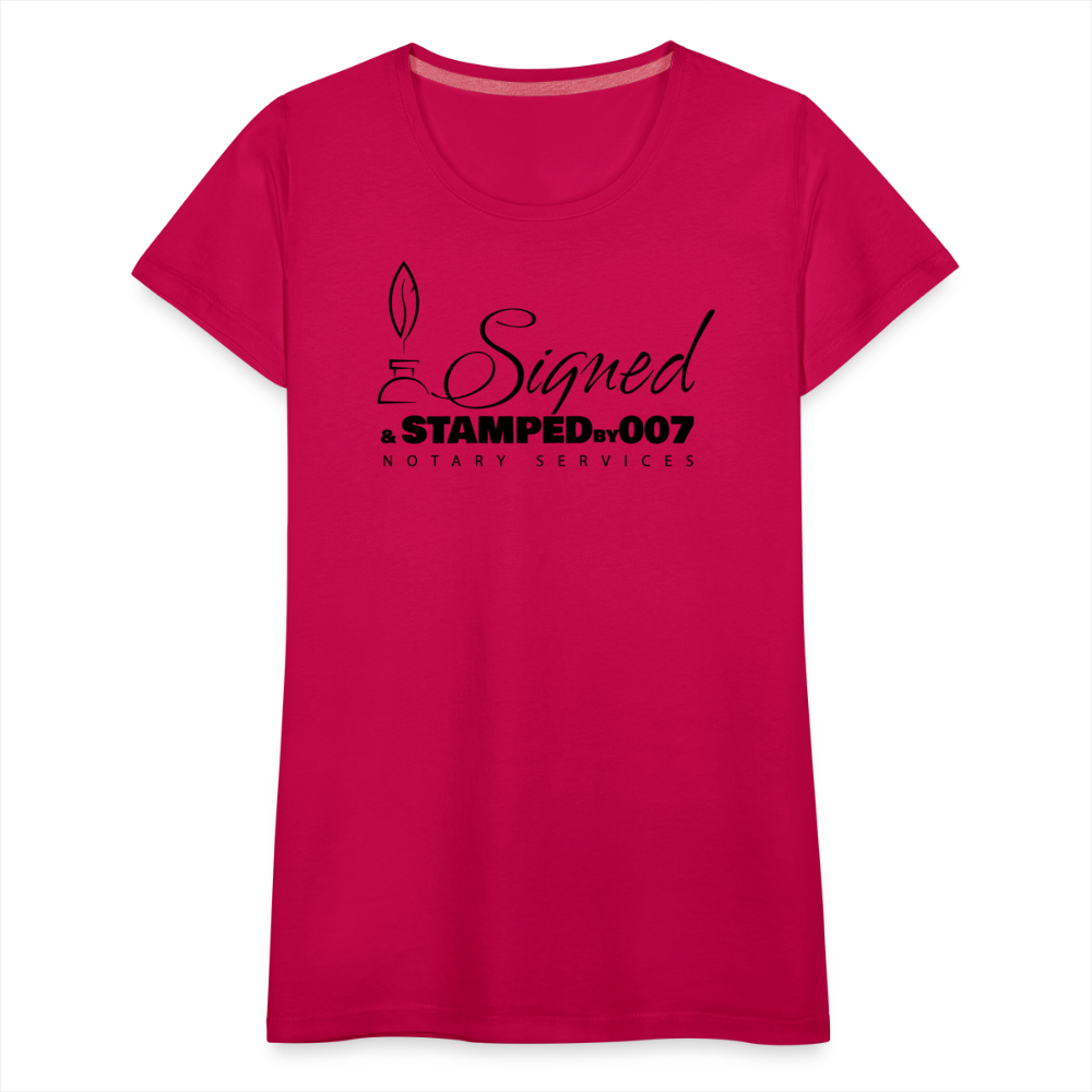 Black SS Women’s Premium T-Shirt - dark pink