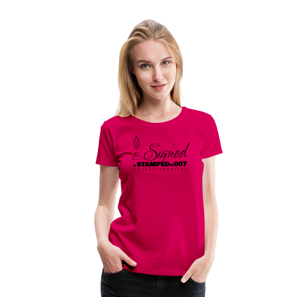 Black SS Women’s Premium T-Shirt - dark pink