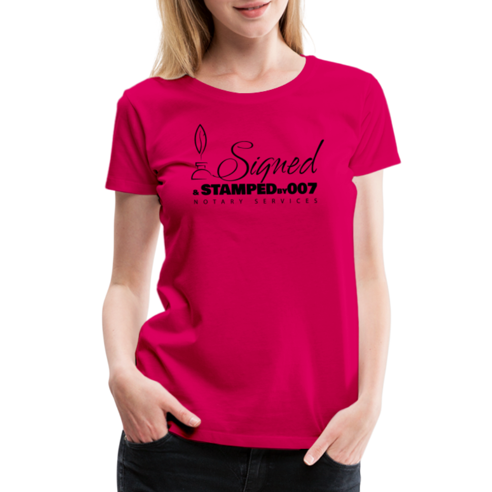 Black SS Women’s Premium T-Shirt - dark pink