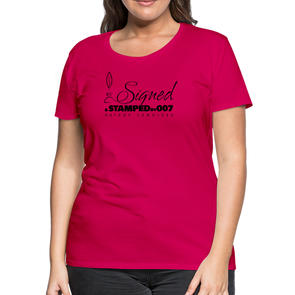 Black SS Women’s Premium T-Shirt - dark pink