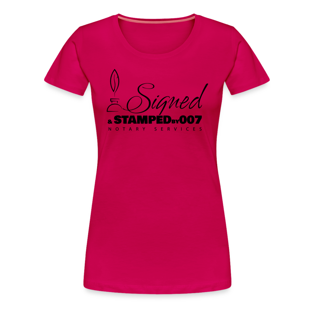 Black SS Women’s Premium T-Shirt - dark pink