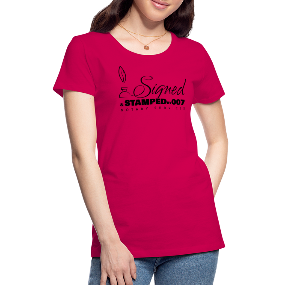 Black SS Women’s Premium T-Shirt - dark pink