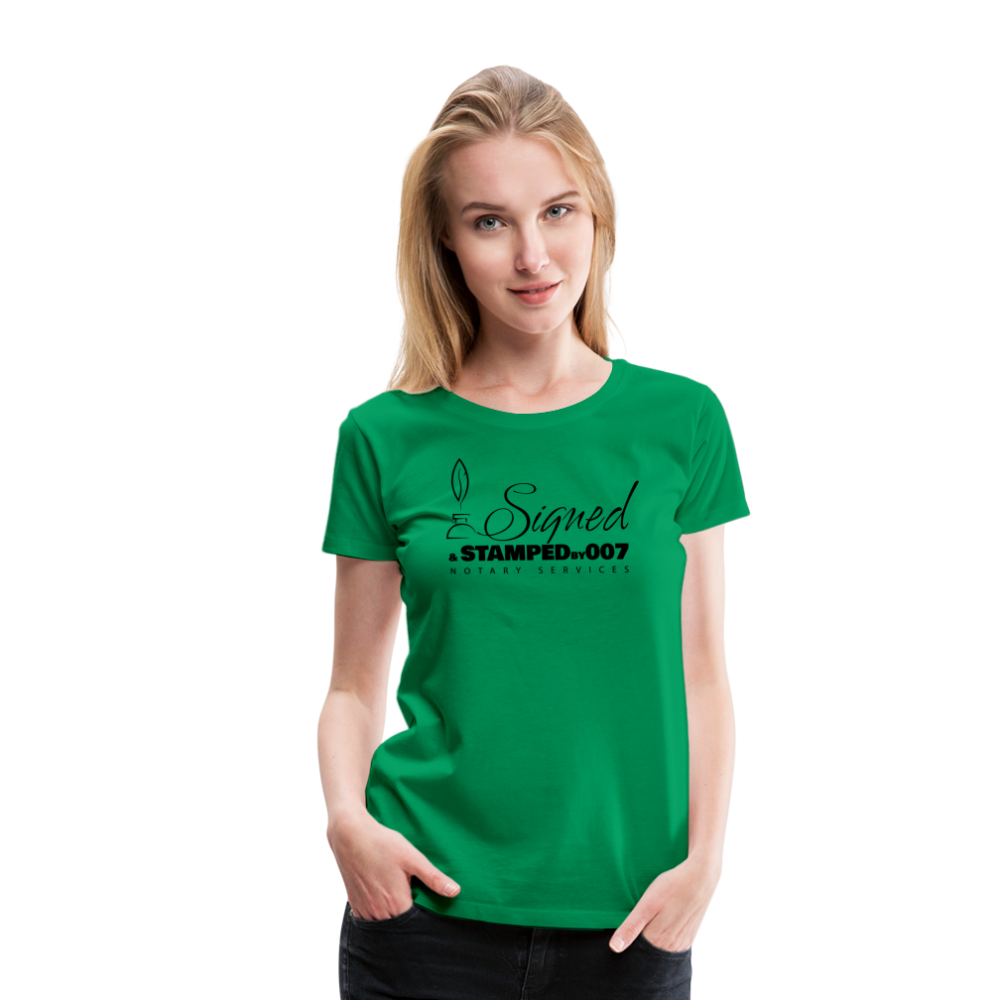 Black SS Women’s Premium T-Shirt - kelly green