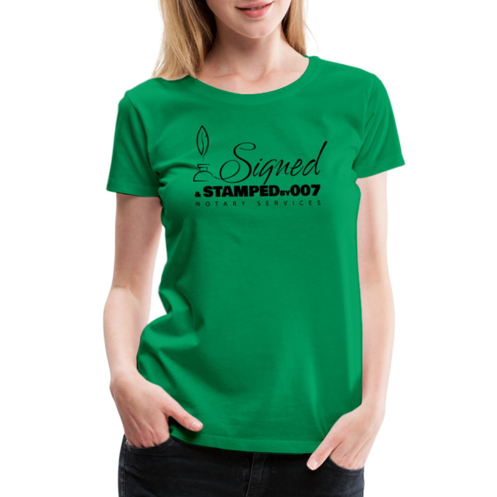 Black SS Women’s Premium T-Shirt - kelly green