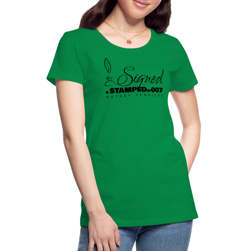 Black SS Women’s Premium T-Shirt - kelly green