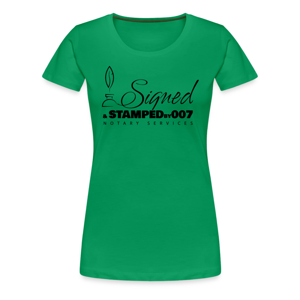 Black SS Women’s Premium T-Shirt - kelly green