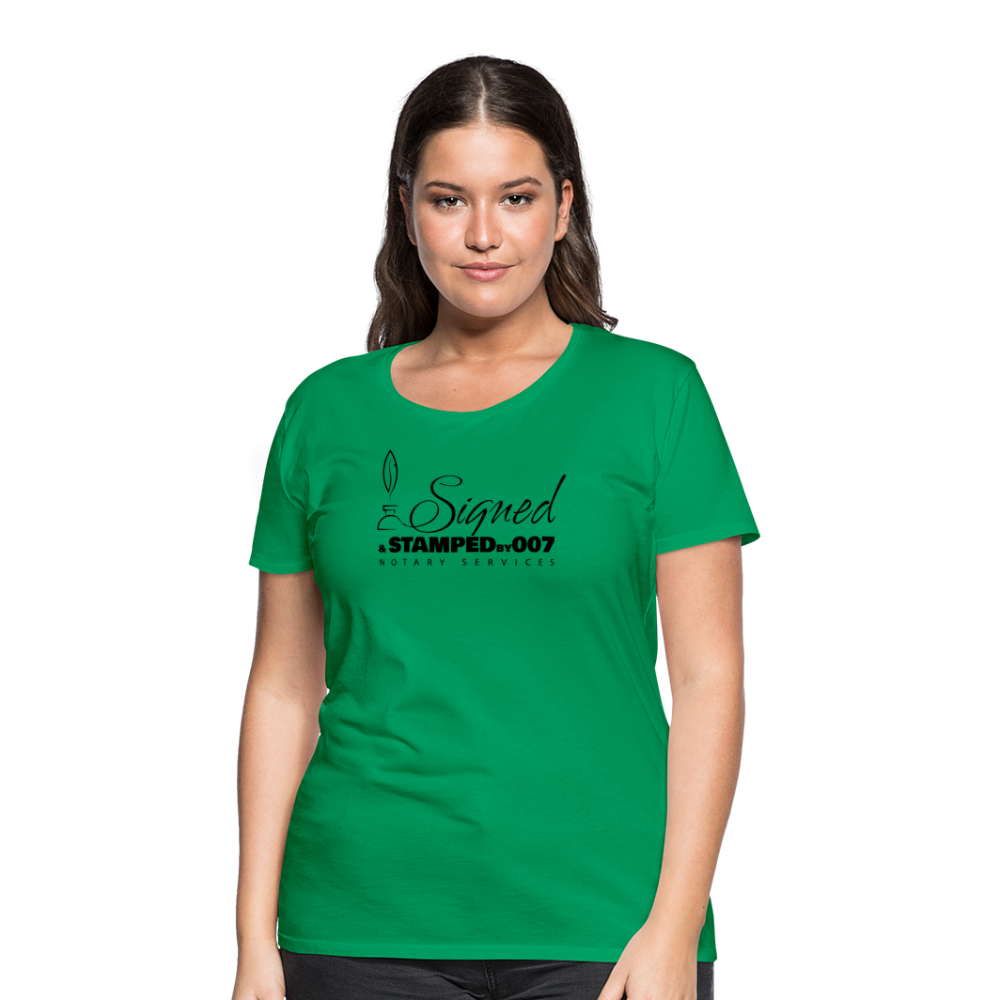 Black SS Women’s Premium T-Shirt - kelly green