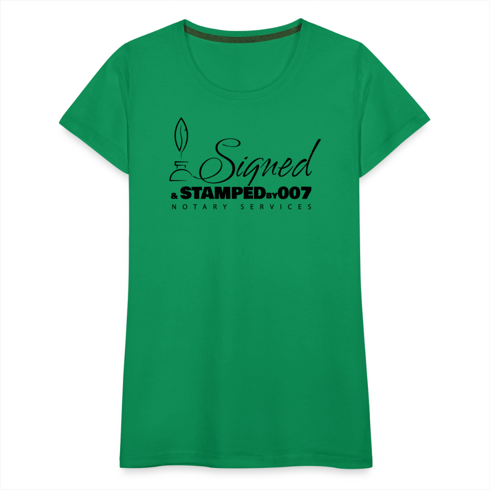 Black SS Women’s Premium T-Shirt - kelly green