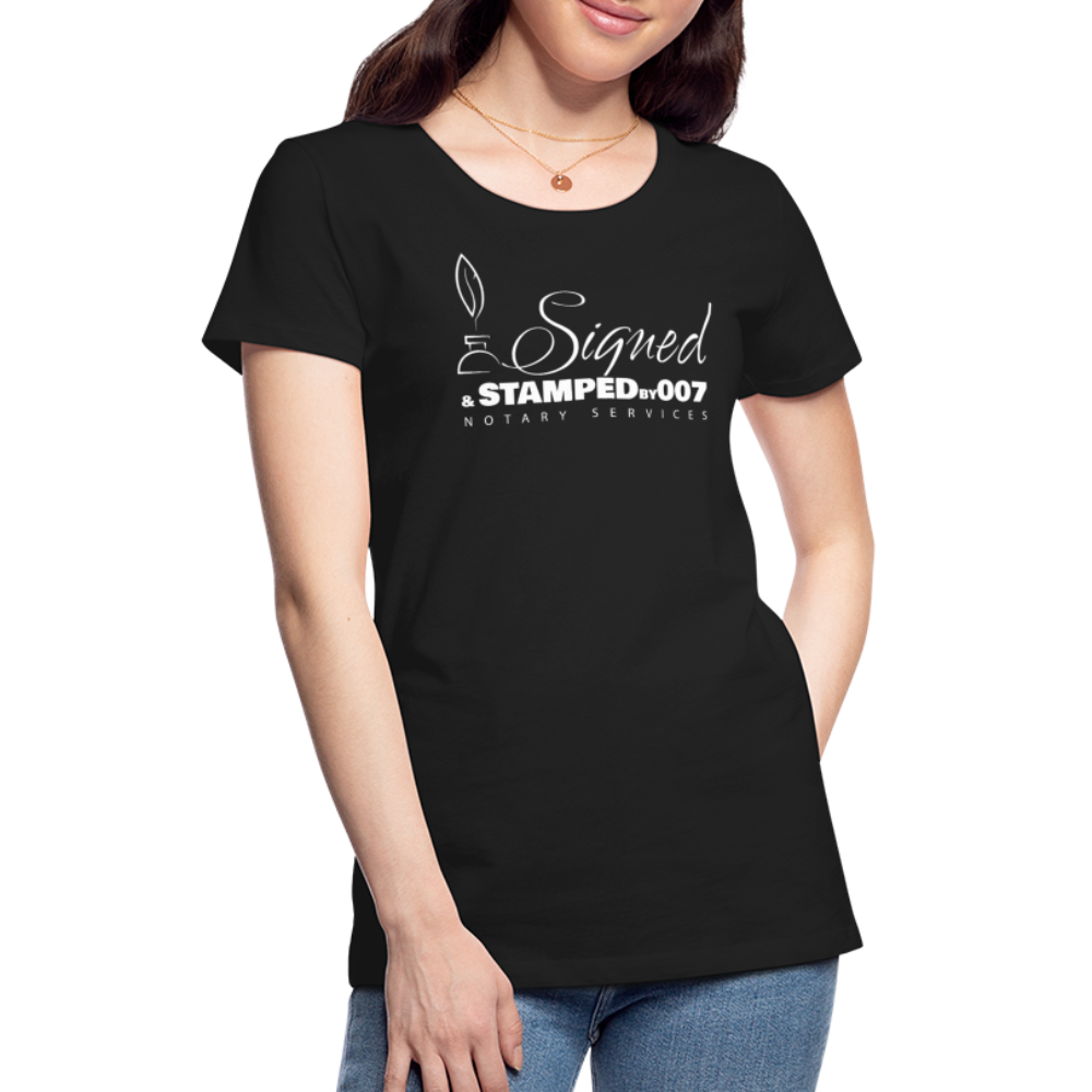 White SS Women’s Premium T-Shirt - black