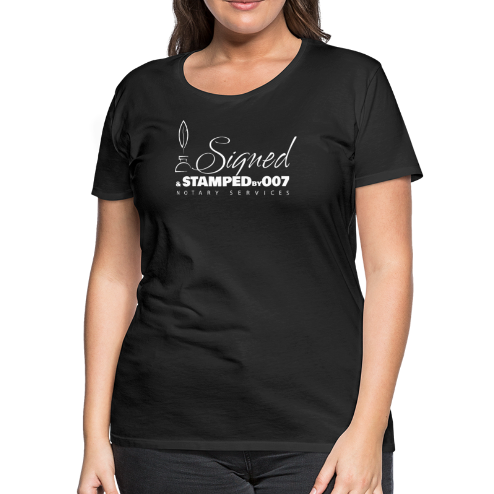 White SS Women’s Premium T-Shirt - black