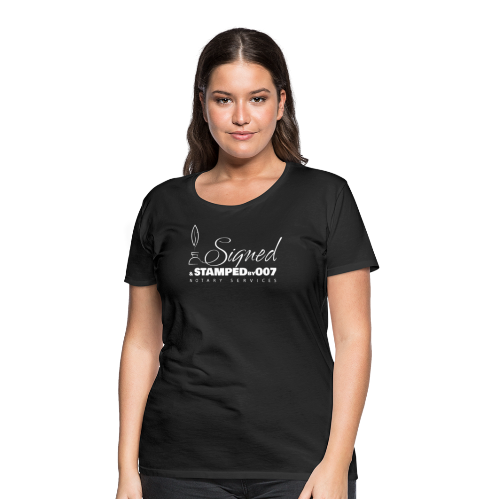 White SS Women’s Premium T-Shirt - black