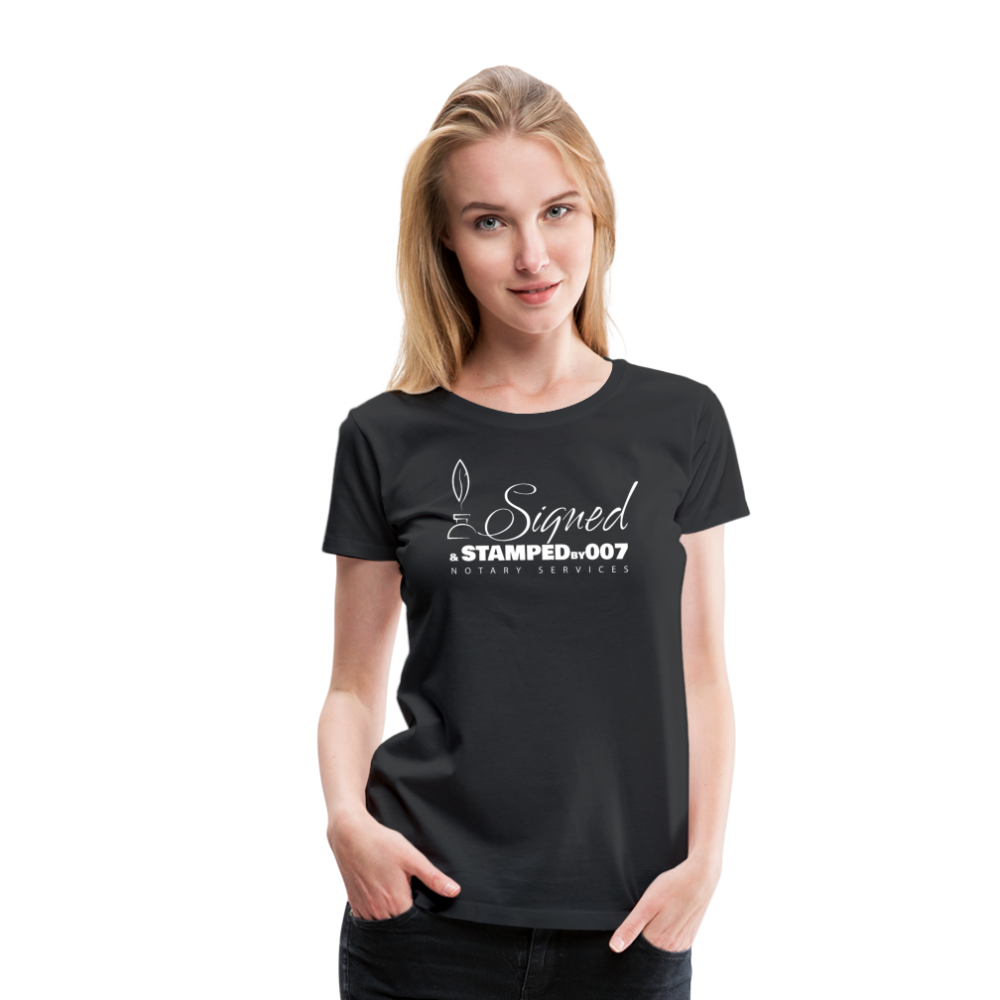 White SS Women’s Premium T-Shirt - black